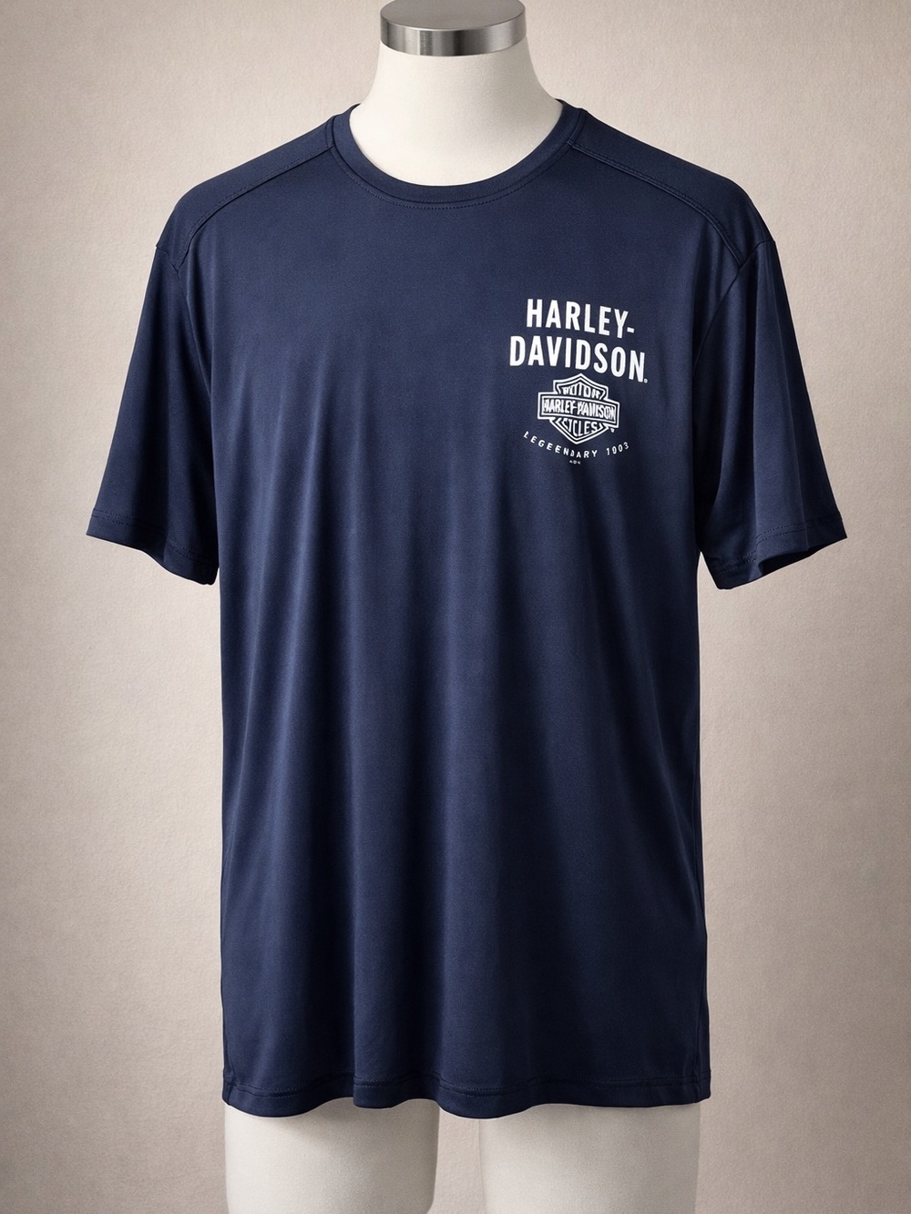 Harley Davidson Graphic T Shirt Large Blue Lightweight